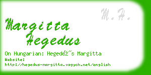 margitta hegedus business card